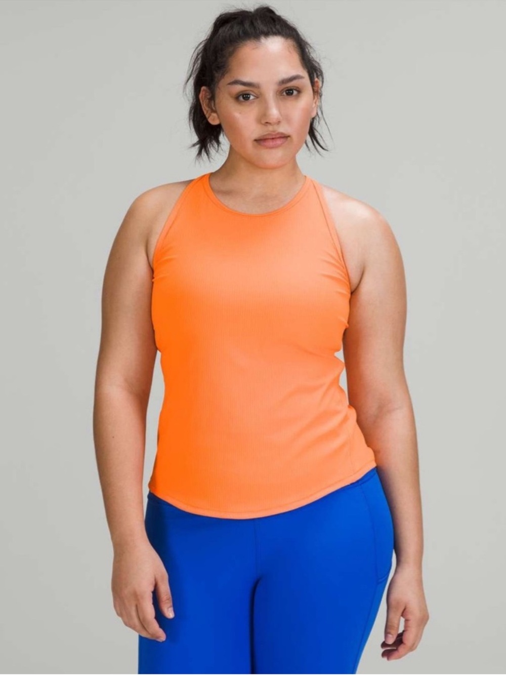 Lululemon Base Pace Ribbed Tank Top - Orange Soda
